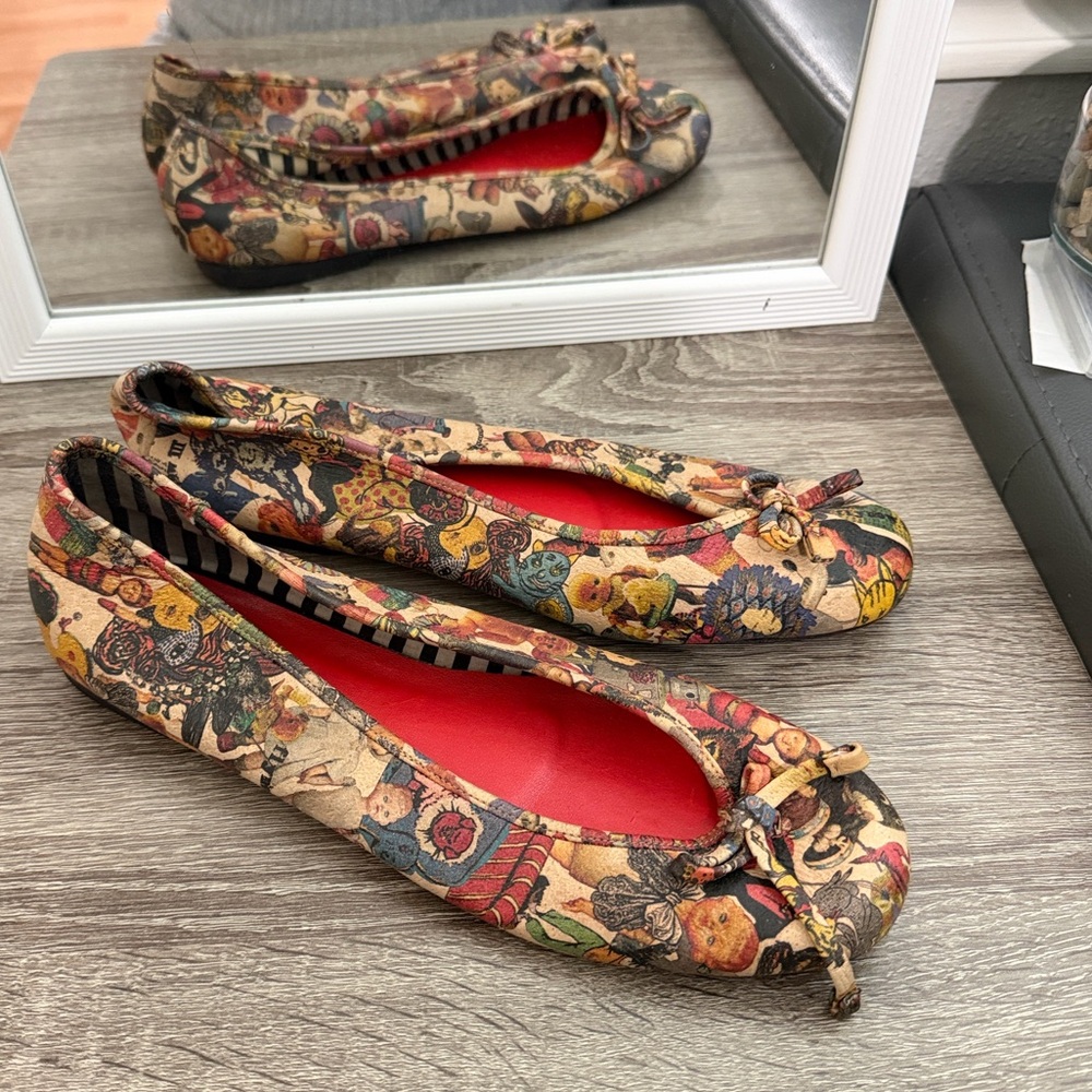 FLY NOW III ballerina flats with doll pattern - Size 40